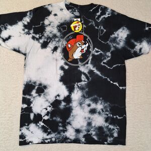Buc-ees Tshirt Size Large "Here For The Snacks" Tie Dye NEW